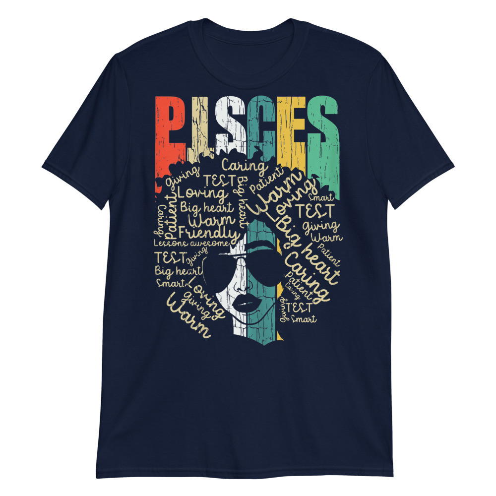 Womens Retro Vintage Pisces Birthday Costume African American Unisex T-Shirt