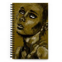 I can't breathe Drawing By Mustafa Elshahat Spiral notebook