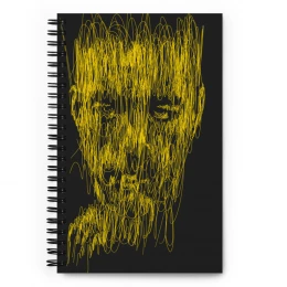 Van Damme Drawing By Mustafa Elshahat Spiral notebook
