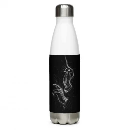 the maestro Drawing By Mustafa Elshahat Stainless Steel Water Bottle