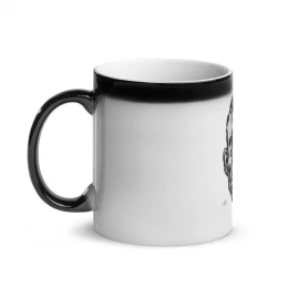 Melting Face Drawing By Mustafa Elshahat Glossy Magic Mug