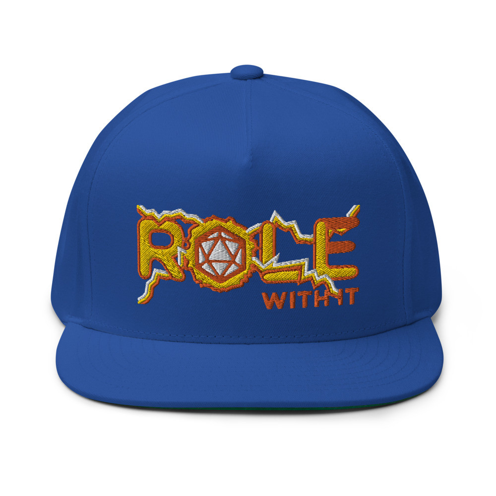 ROLL/ROLE WITH IT Sorcerer 1 - Gold/Orange/White on Flat Bill Cap