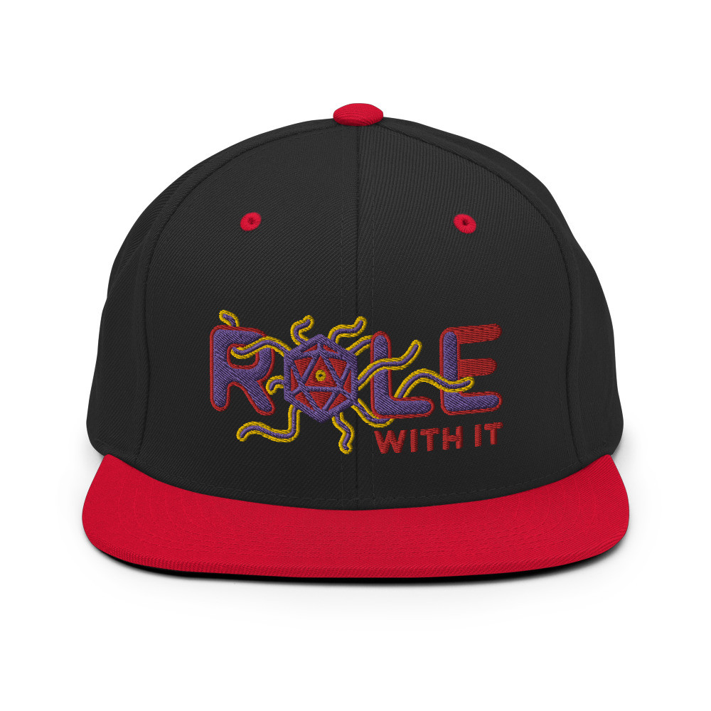 ROLL/ROLE WITH IT Warlock 1 - Purple/Red/Gold on Classic Snapback Hat