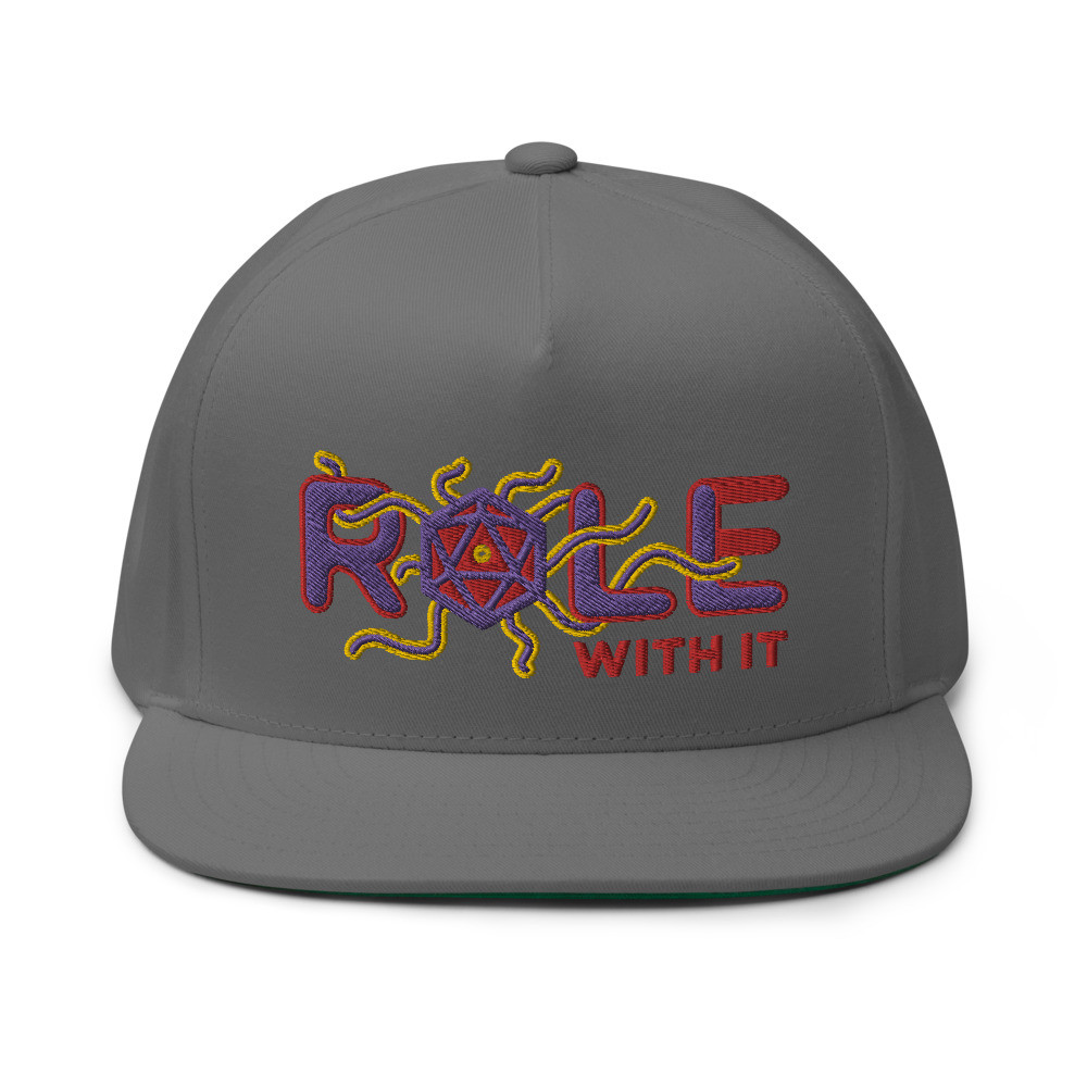 ROLL/ROLE WITH IT Warlock 1 - Purple/Red/Gold on Flat Bill Cap