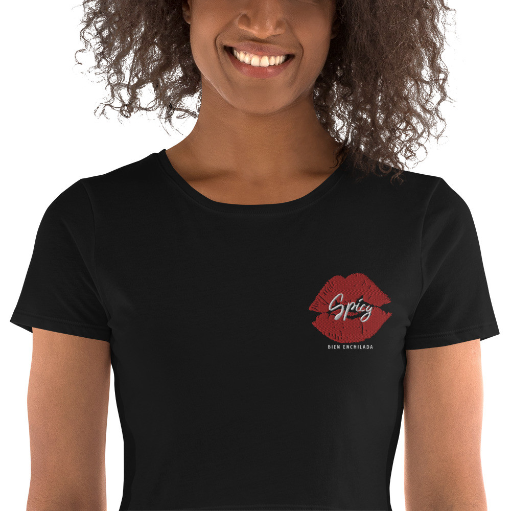 Spicy Embroidered Crop Tee