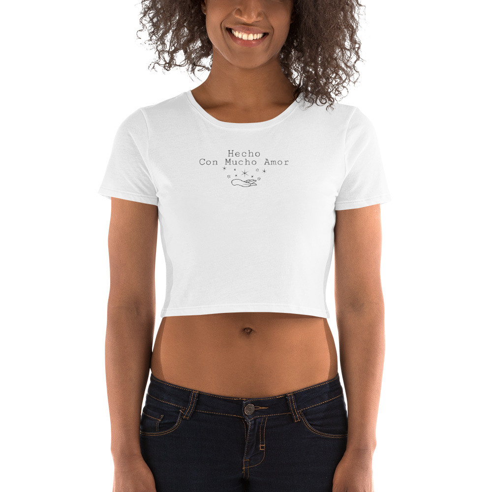 Hecho Con Amor Crop Tee