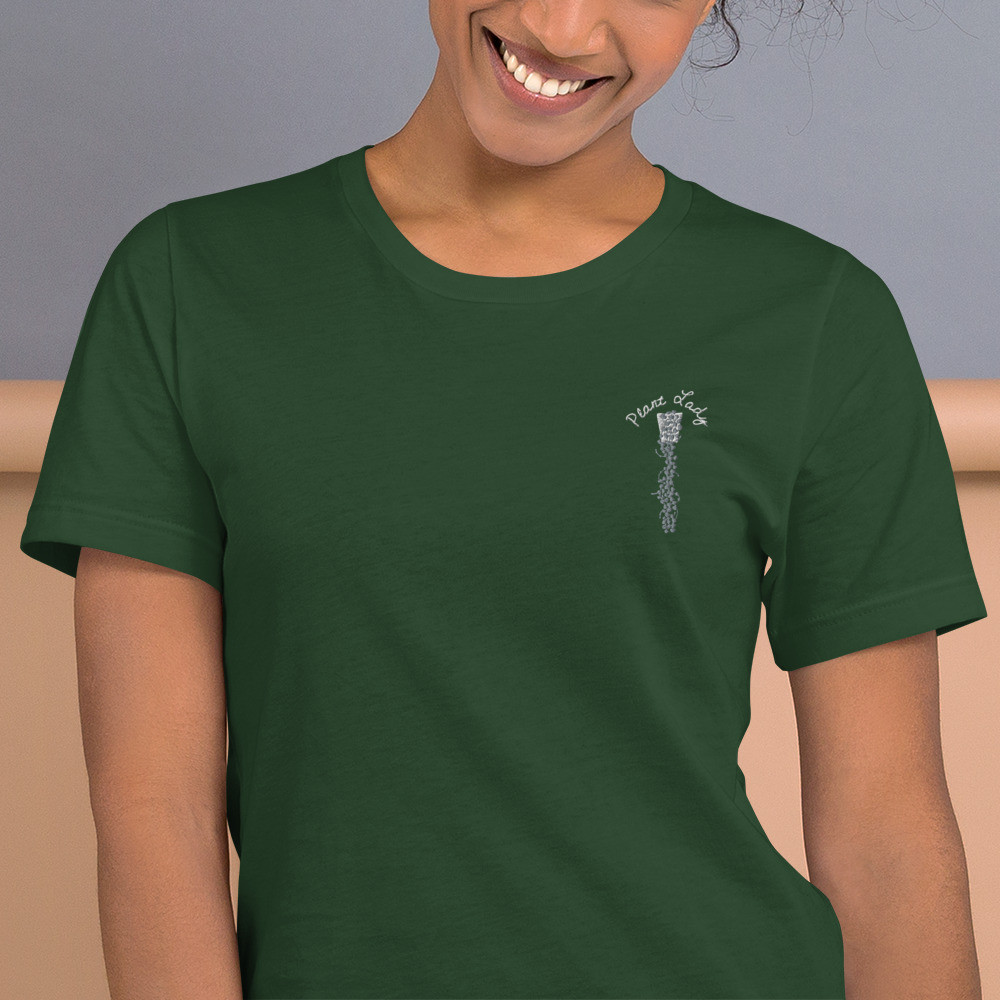 Plant Lady Embroidered T-Shirt