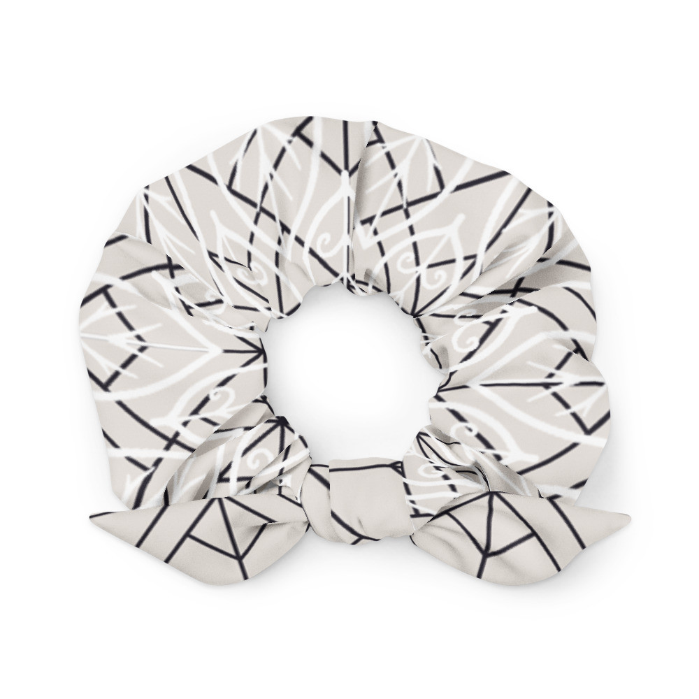 Geo Leaf Scrunchie