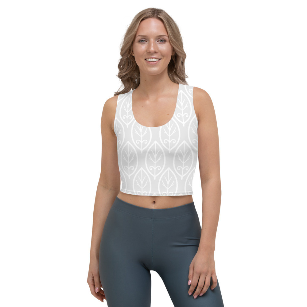 Light Leaf Crop Top / Whisper Grey