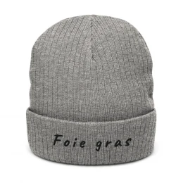  Foie gras Recycled cuffed beanie