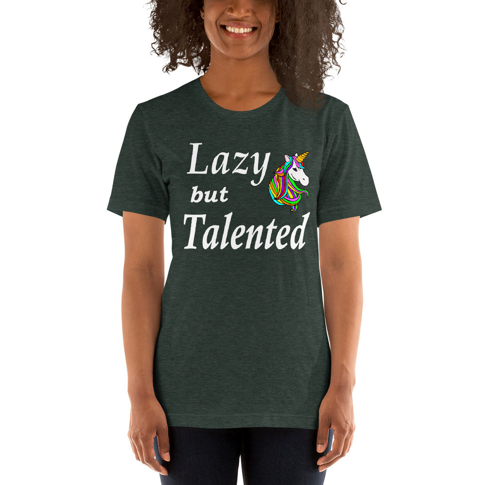 Lazy but talented Unicorn Short-Sleeve Unisex T-Shirt