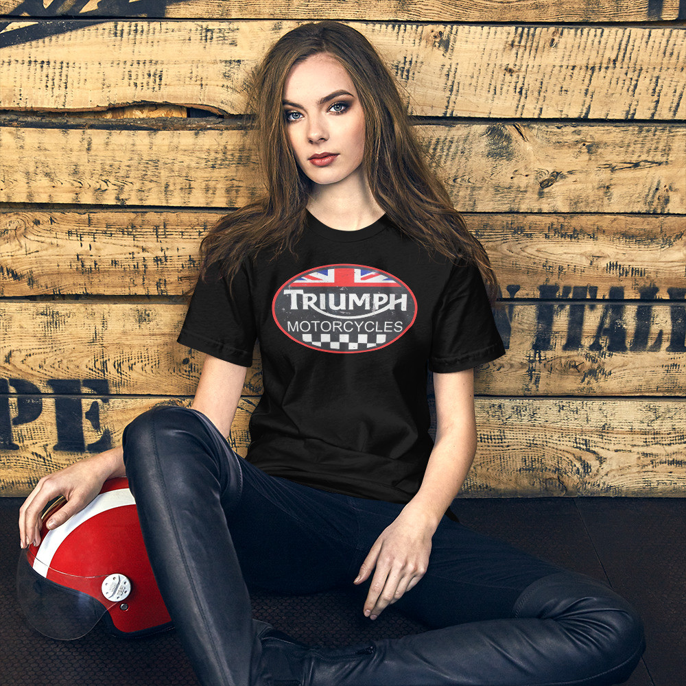 Vintage distressed Triumph motorbike Short-Sleeve Unisex T-Shirt