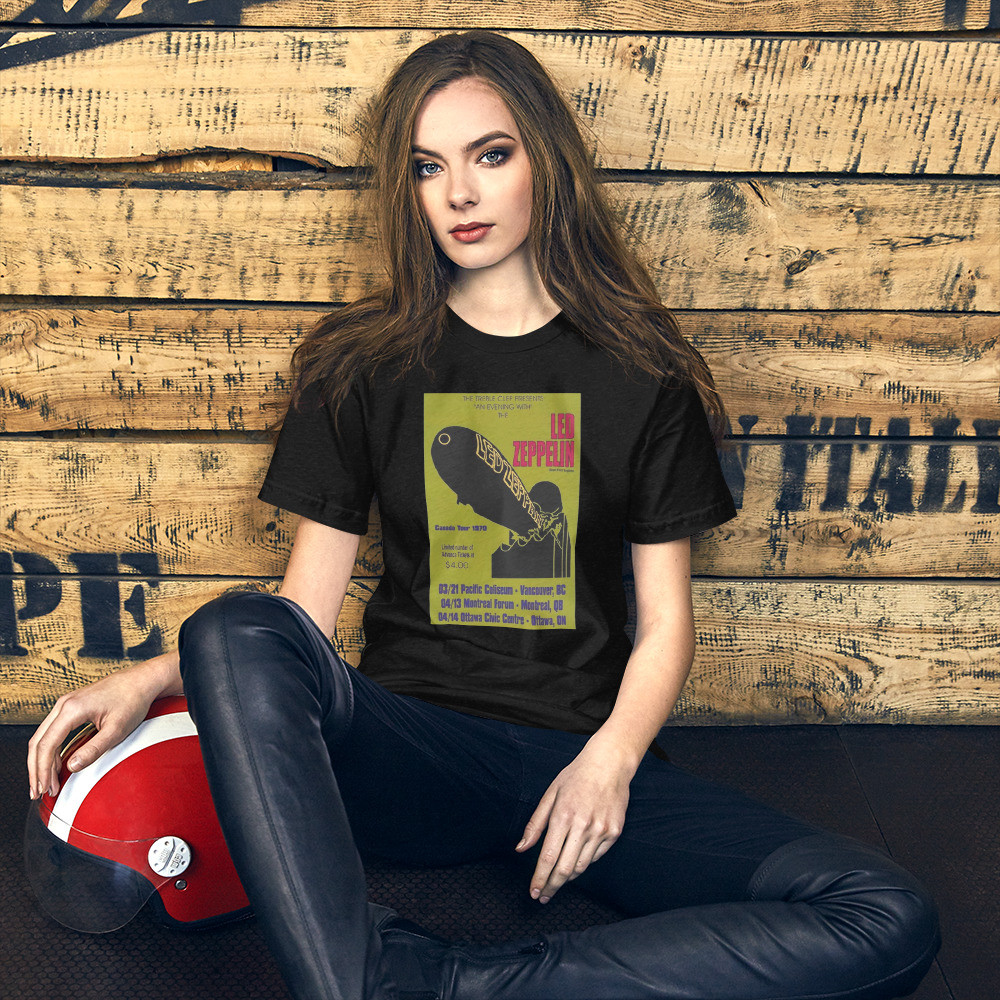 Led Zeppelin Canada tour 1970 poster Short-Sleeve Unisex T-Shirt