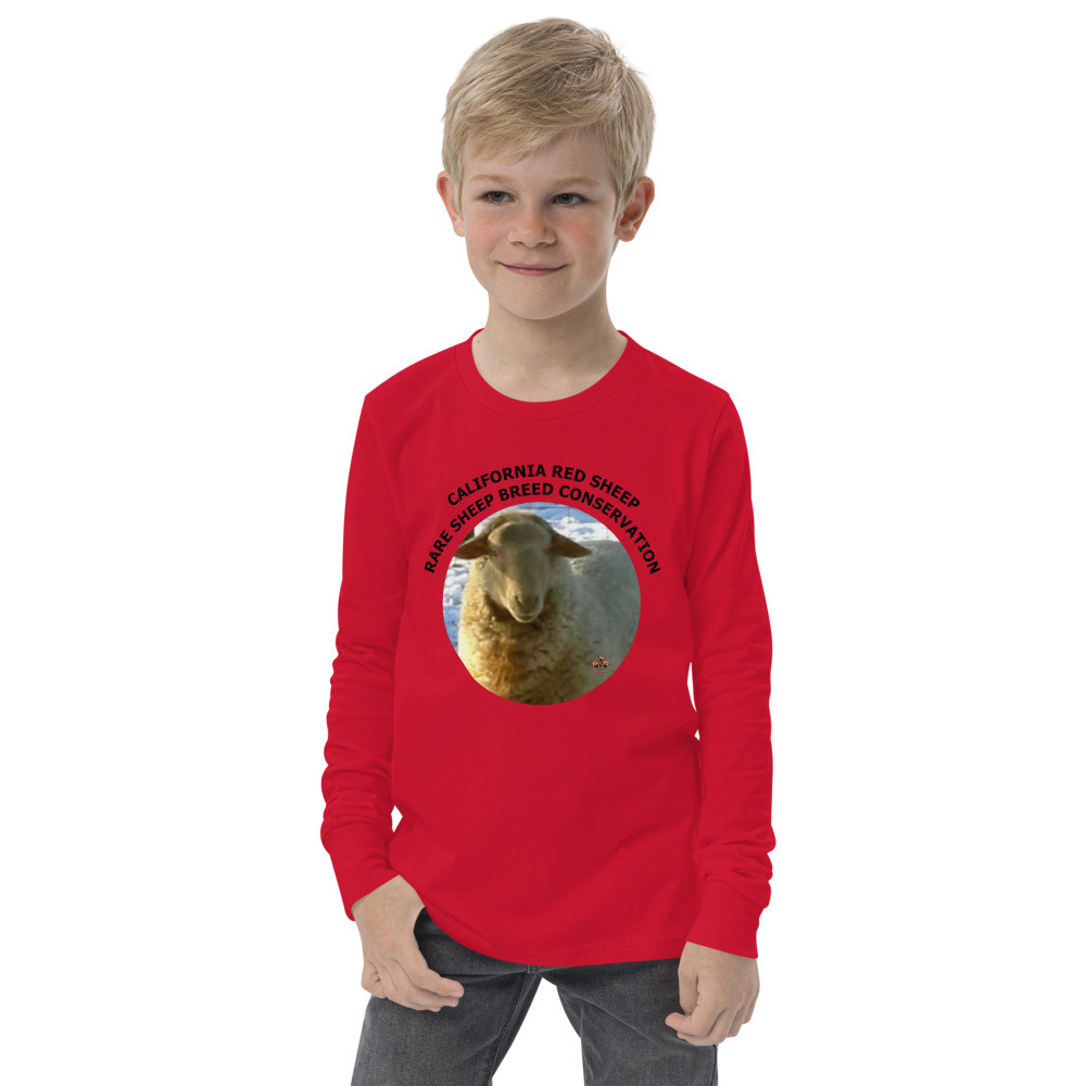 California Red Sheep Rare Sheep Breed Conservation Youth long sleeve tee