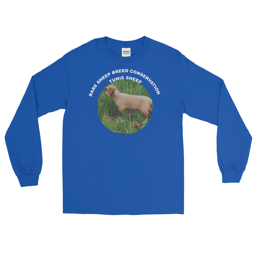 Tunis Sheep Rare Sheep Breed Conservation Men’s Long Sleeve Shirt
