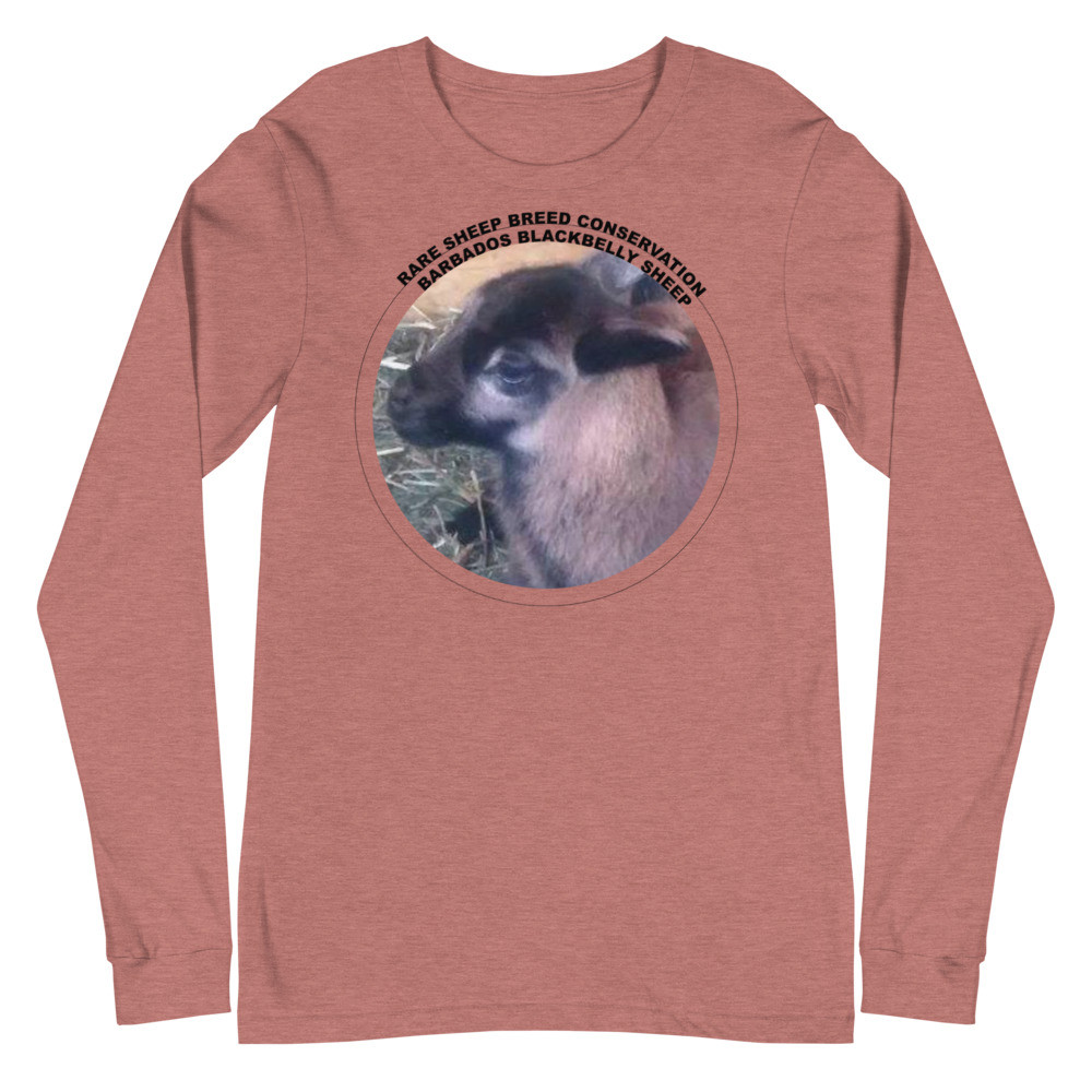 Barbados Blackbelly Sheep Rare Sheep Breed Conservation Unisex Light Color Long Sleeve Tee