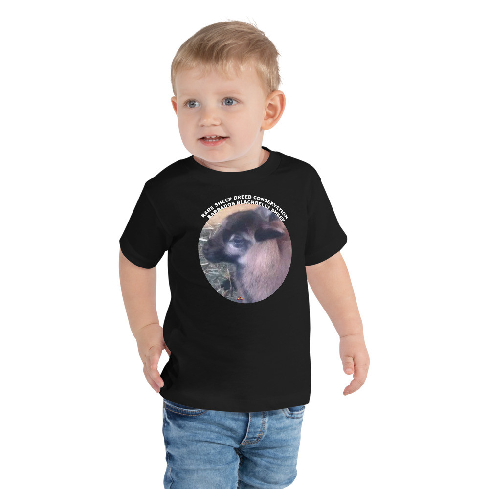 Barbados Blackbelly Sheep Rare Sheep Breed Conservation Toddler Dark Color Short Sleeve Tee