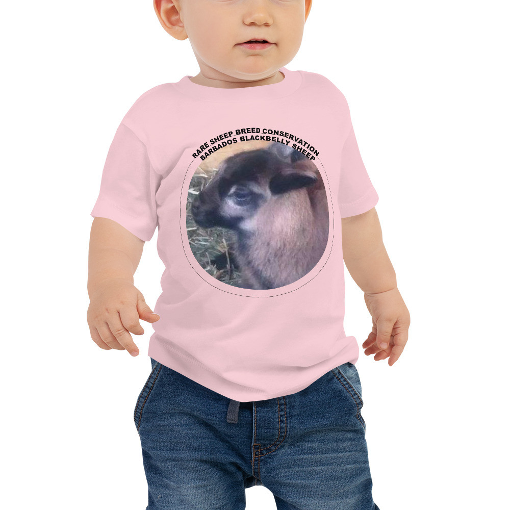 Barbados Blackbelly Sheep Rare Sheep Breed Conservation Baby Dark Color Jersey Short Sleeve Tee