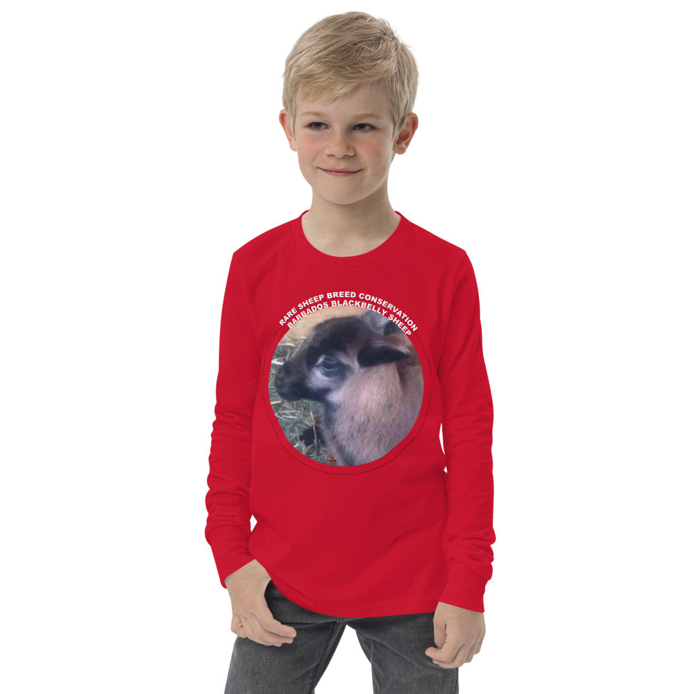 Barbados Blackbelly Sheep Rare Sheep Breed Conservation Youth long sleeve tee