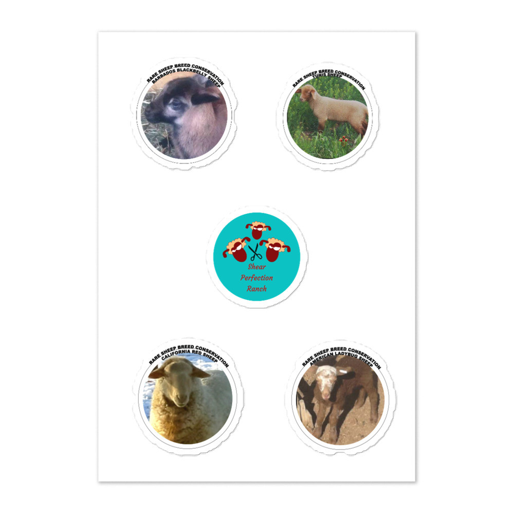 Shear Perfection Ranch Rare Sheep Breed Conservation Sticker sheet