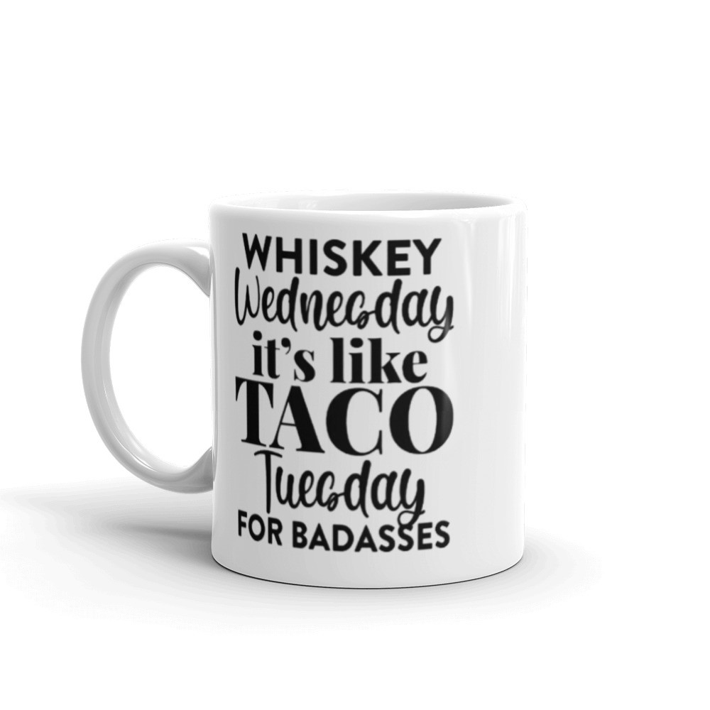 White glossy mug