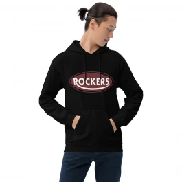 Sudadera Con Capucha de Invierno Negra Rockers