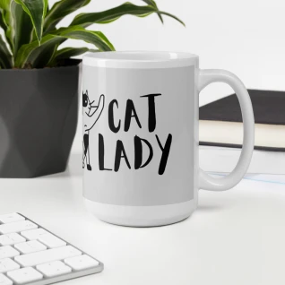 White glossy mug