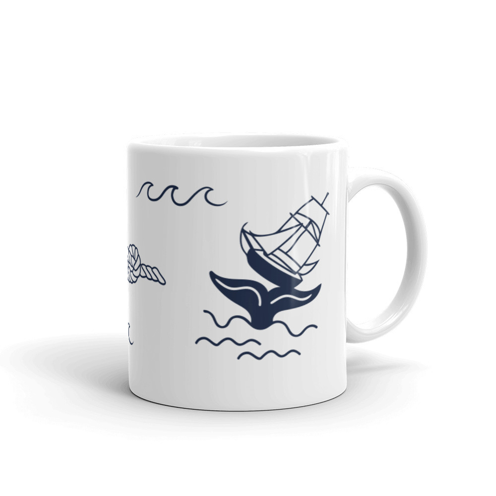 White glossy mug