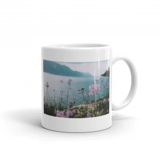 White glossy mug