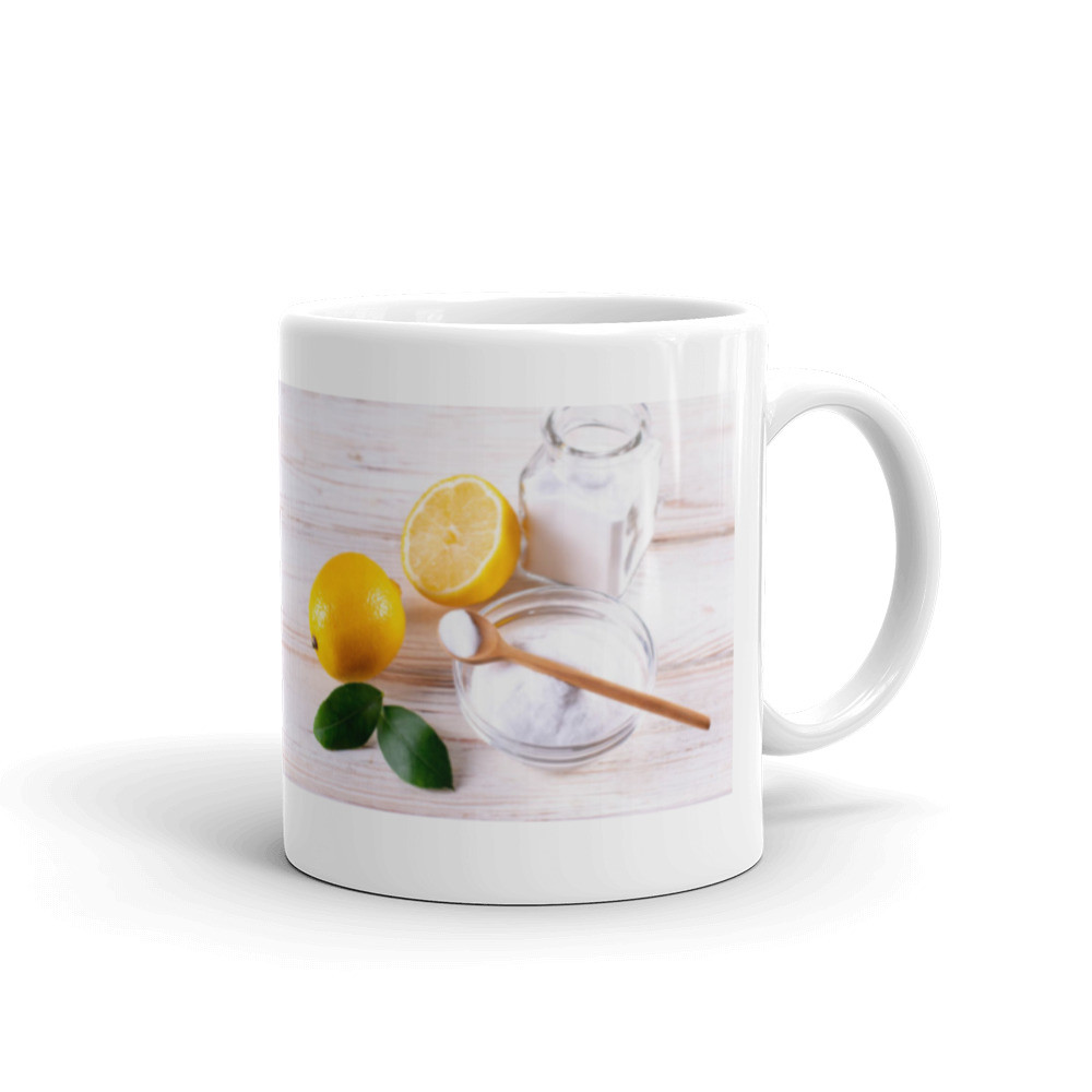 White glossy mug