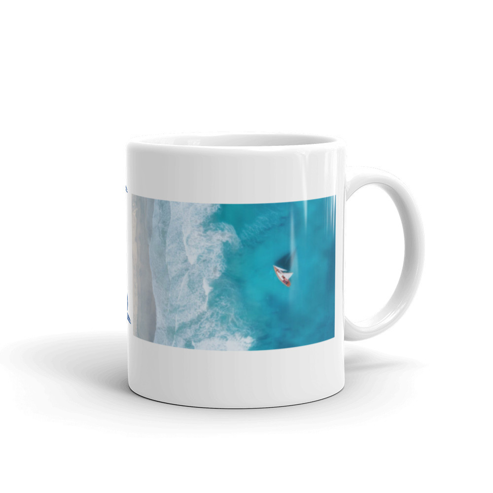 White glossy mug