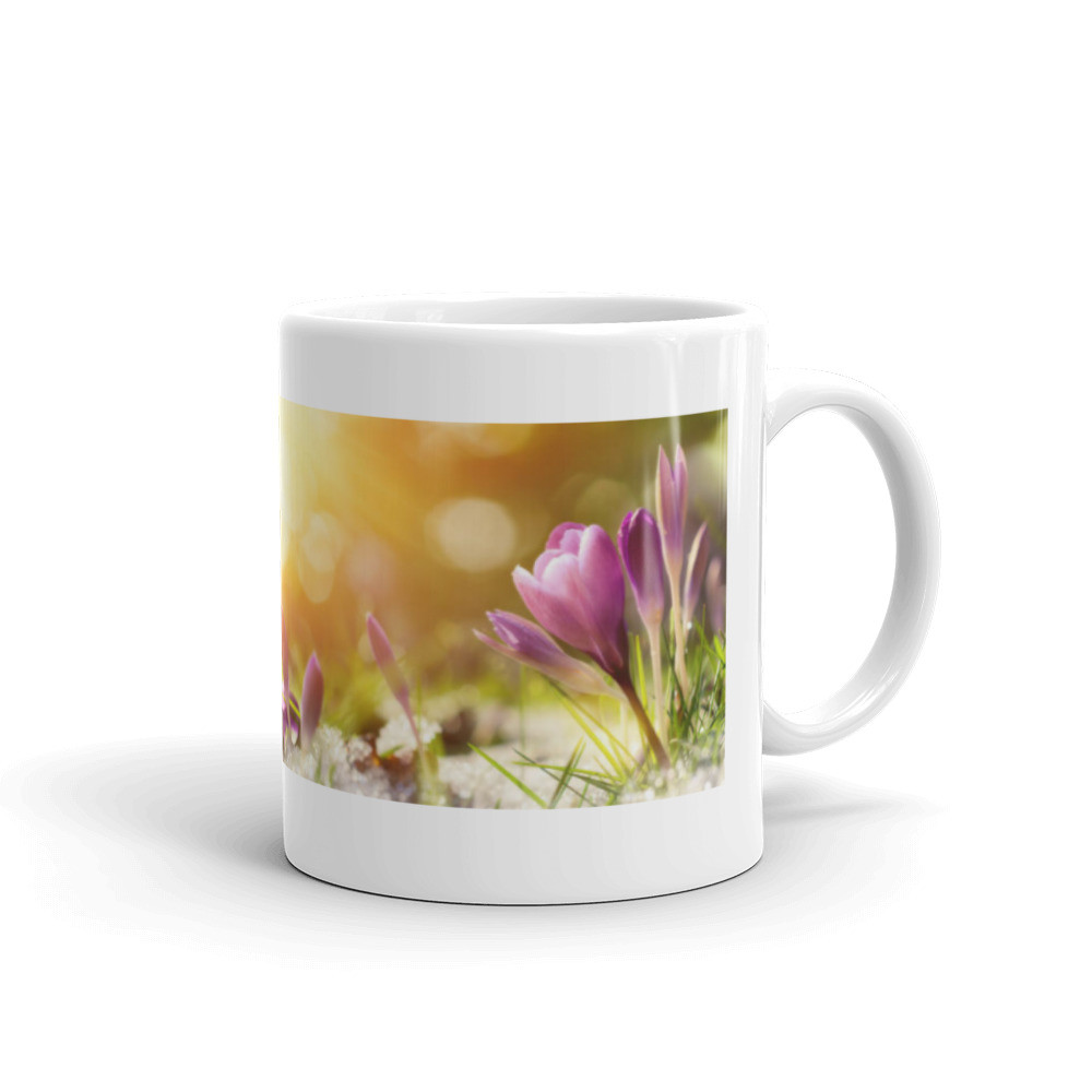 White glossy mug