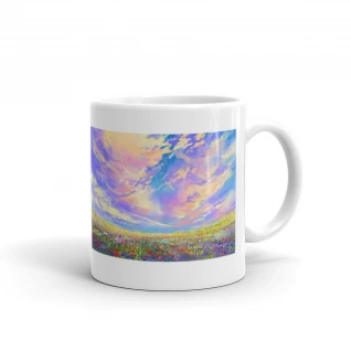 White glossy mug