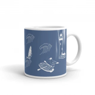 White glossy mug