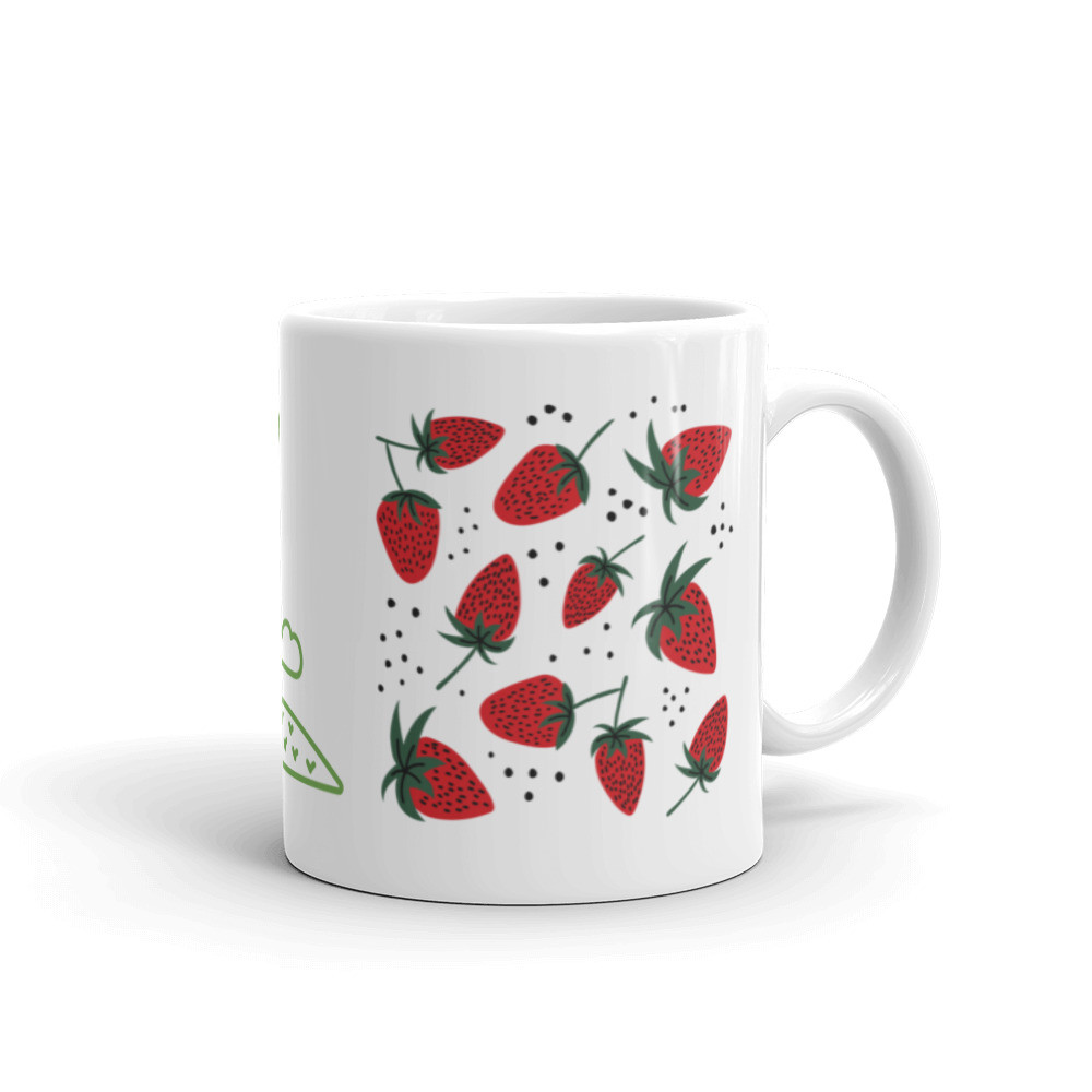 White glossy mug