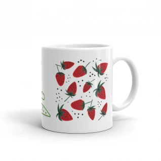White glossy mug