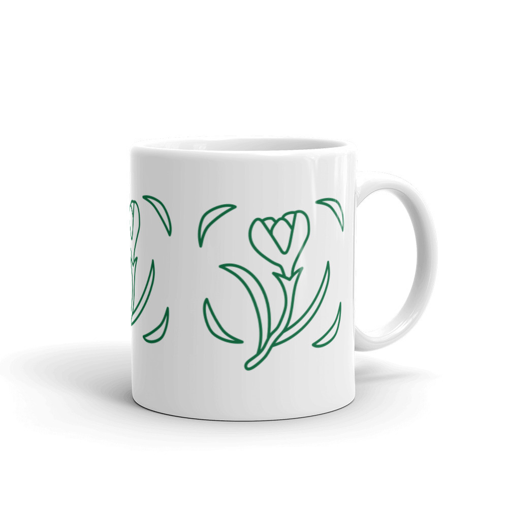 White glossy mug