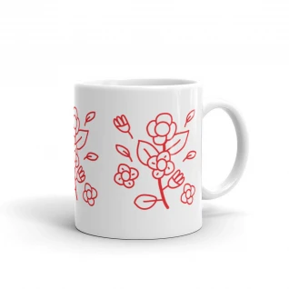 White glossy mug