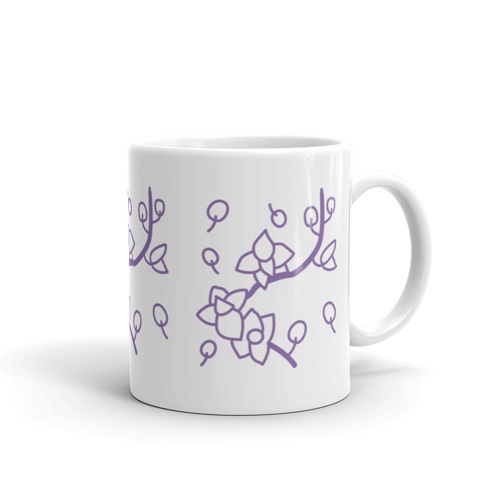 White glossy mug