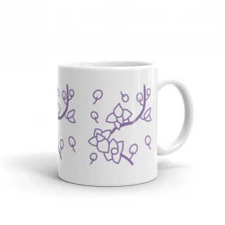 White glossy mug