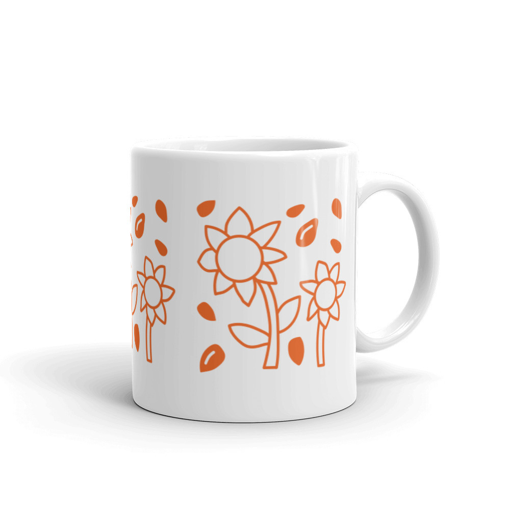 White glossy mug