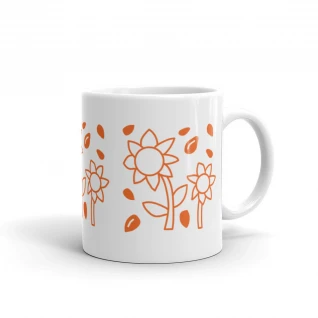 White glossy mug