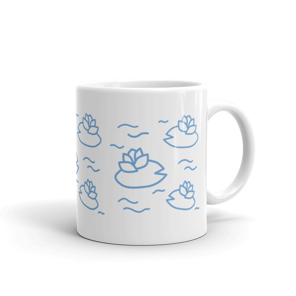 White glossy mug