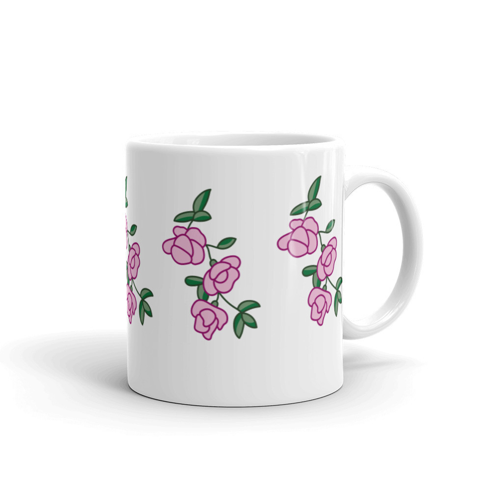 White glossy mug