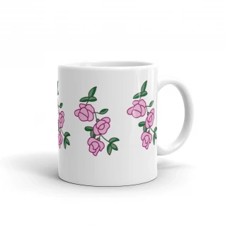 White glossy mug