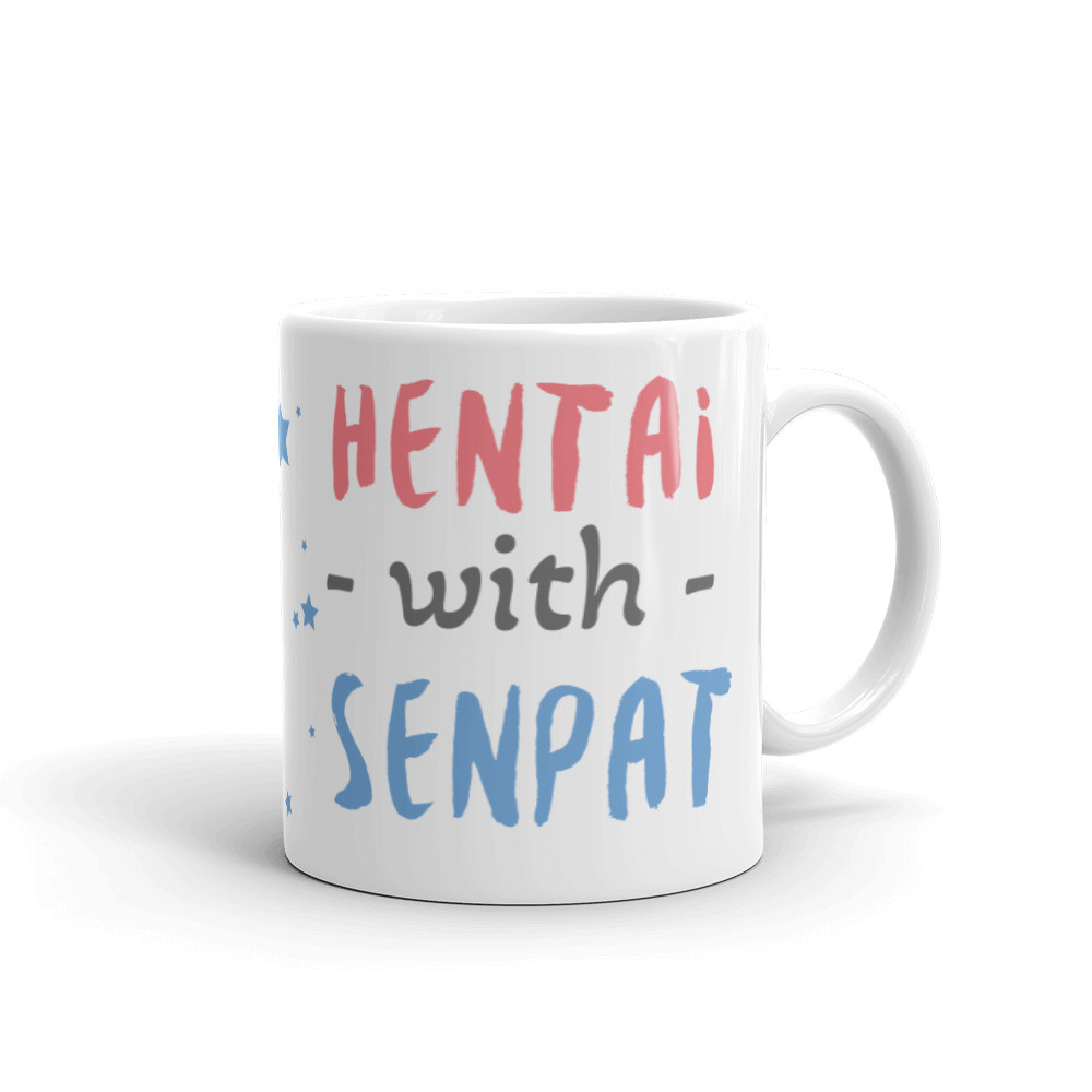 White glossy mug