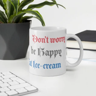 White glossy mug