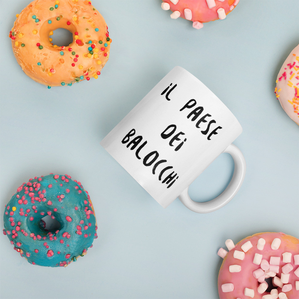 White glossy mug
