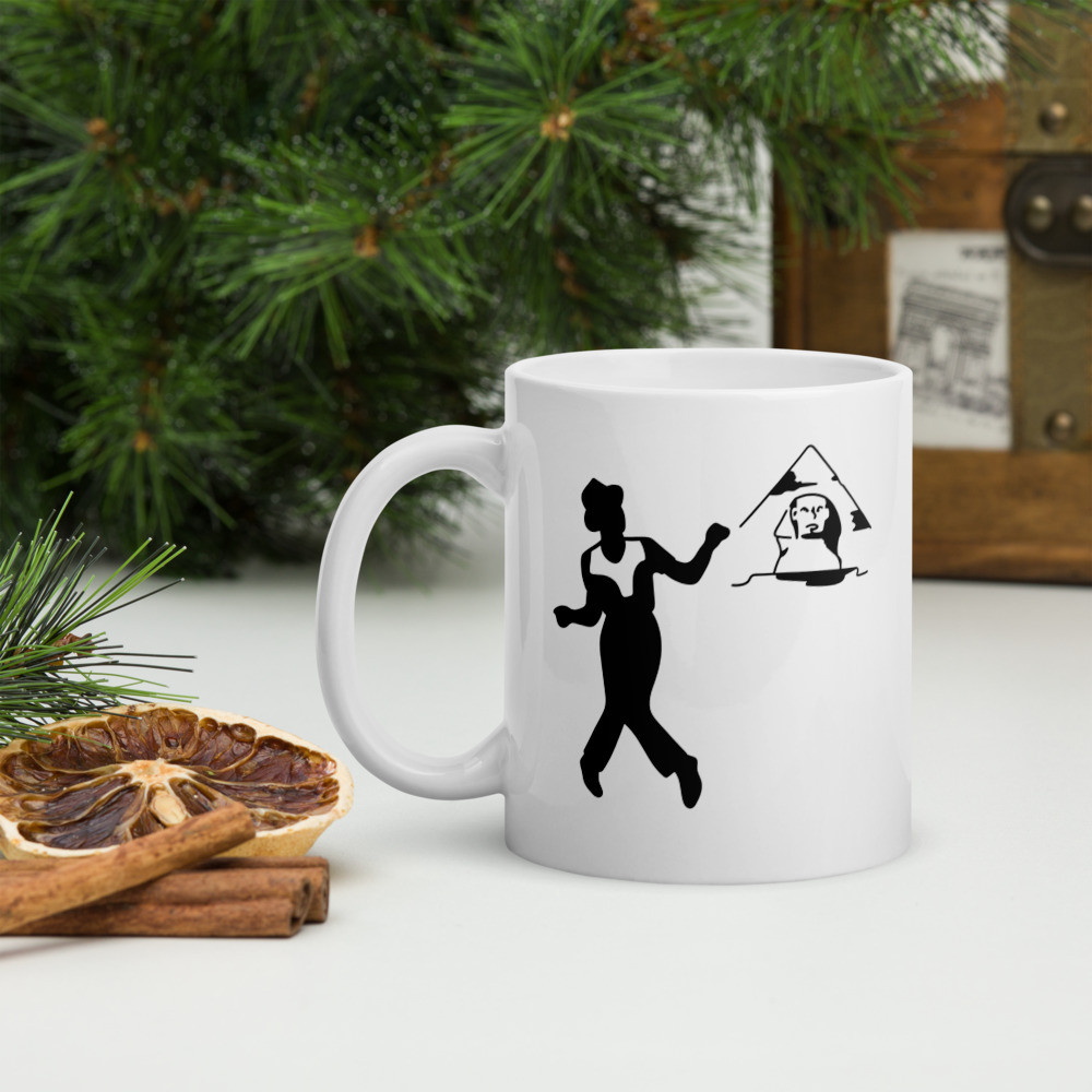 White glossy mug