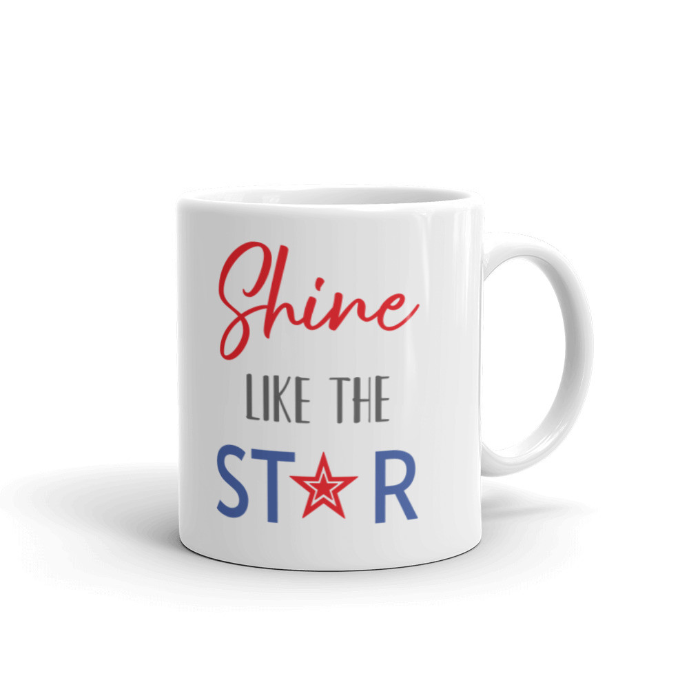 White glossy mug